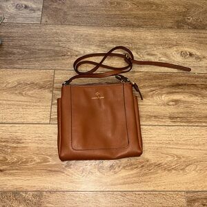 Nanette Lepore Tan Leather Messenger Bag